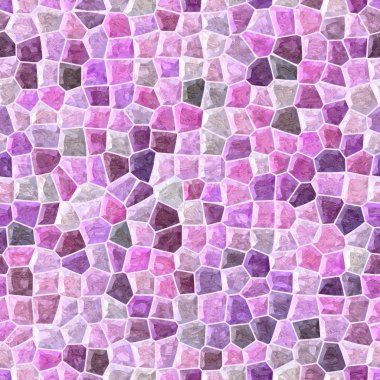 pastel pink, purple and violet colored abstract marble irregular plastic stony mosaic pattern texture seamless background with white grout clipart