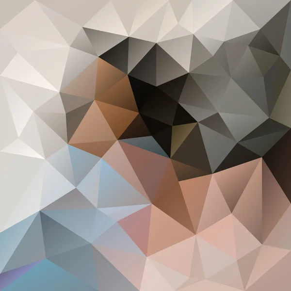 Vector abstract irregular polygon background with a triangular pattern in light beige, blue and gray colors — ストックベクタ