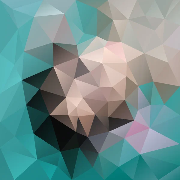 Vector abstract irregular polygon background with a triangular pattern in blue, green, beige and gray colors — ストックベクタ