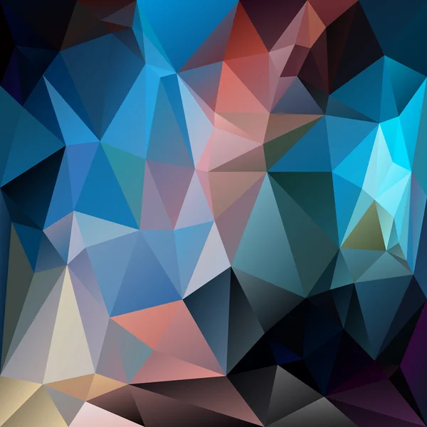 Vector abstract irregular polygon background with a triangular pattern in dark blue multi colored colors — ストックベクタ
