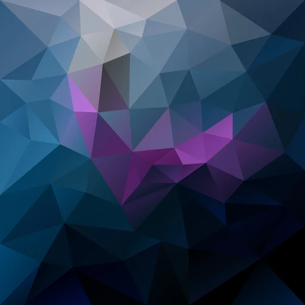 Vector abstracto irregular fondo polígono con un patrón triangular en azul oscuro, púrpura y violeta colores — Vector de stock