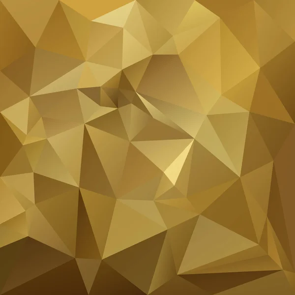 Vector abstract irregular polygon background with a triangular pattern in gold beige yellow and brown colors — Stock Vector