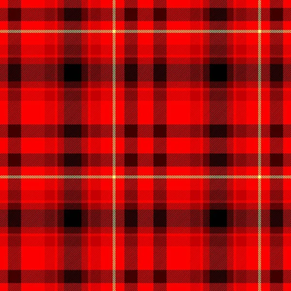 Red, black and yellow color check diamond tartan plaid fabric seamless pattern texture background — Stock Photo, Image