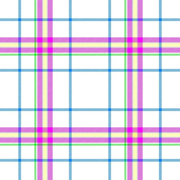 White, pink, green and blue color check diamond tartan plaid fabric seamless pattern texture background — Stock Photo, Image