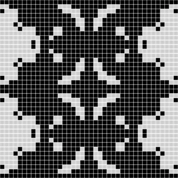 Rideau noir et blanc dentelle carré géométrique fond de texture sans couture avec motif simple — Photo