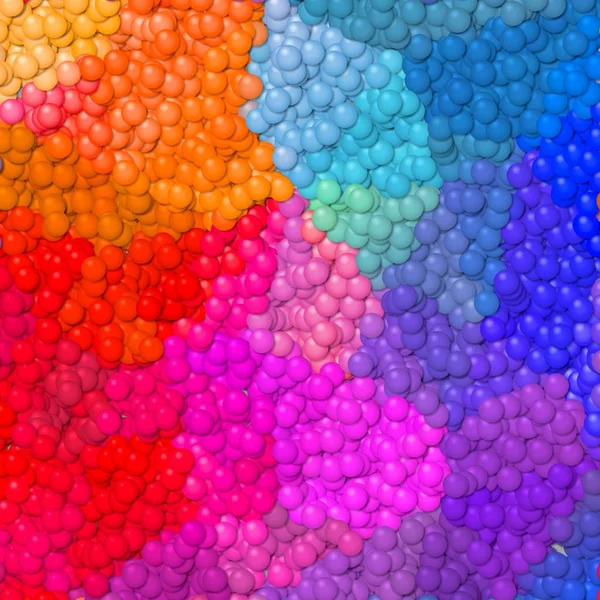 Spousta malých kuliček textura pozadí - neonové barevné plné barevné spektrum duhy — Stock fotografie