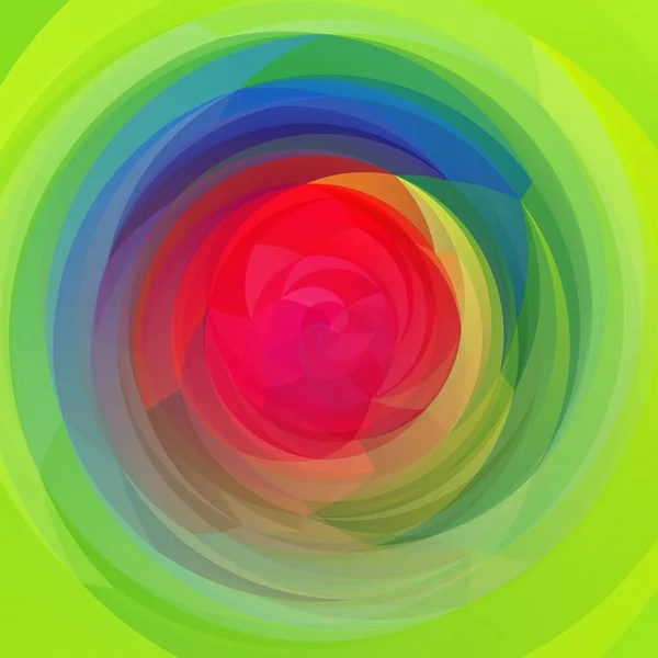abstract modern art swirl background - full spectrum rainbow colored - fresh green