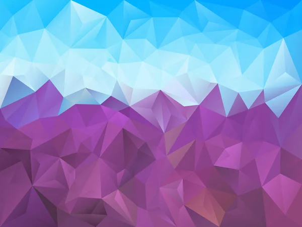 Vector abstract irregular polygon background with a triangle pattern in lavender purple and sky blue color — Stock Vector