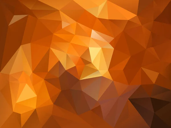 Vector abstracto fondo de polígono irregular con un patrón de triángulo en color marrón y naranja — Vector de stock
