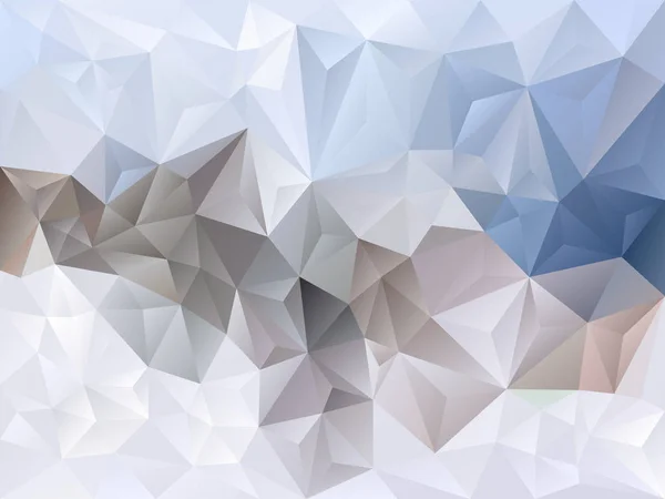Vector abstracto fondo de polígono irregular con un patrón de triángulo en invierno azul claro, gris y marrón — Vector de stock