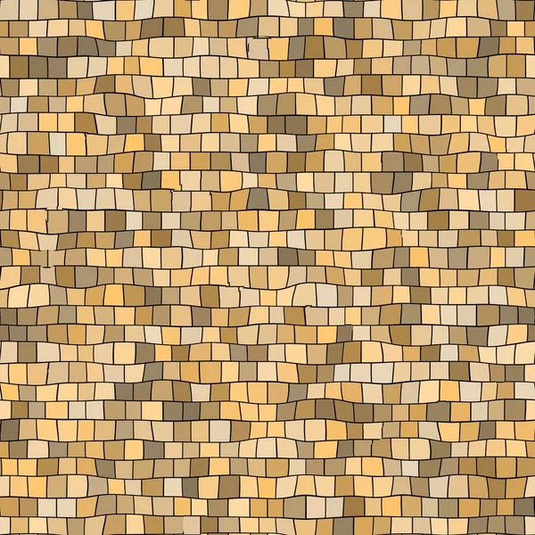 원활한 불규칙 한 베이지색 모자이크 텍스처 패턴 배경-정사각형 조각 — 스톡 사진