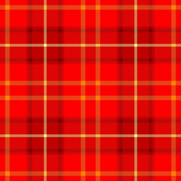 Vérifier diamant tartan plaid tissu sans couture motif texture arrière-plan - couleur rouge et jaune — Photo