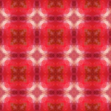 renkli mozaik kaleydoskop Dikişsiz desen doku arka plan - kırmızı 