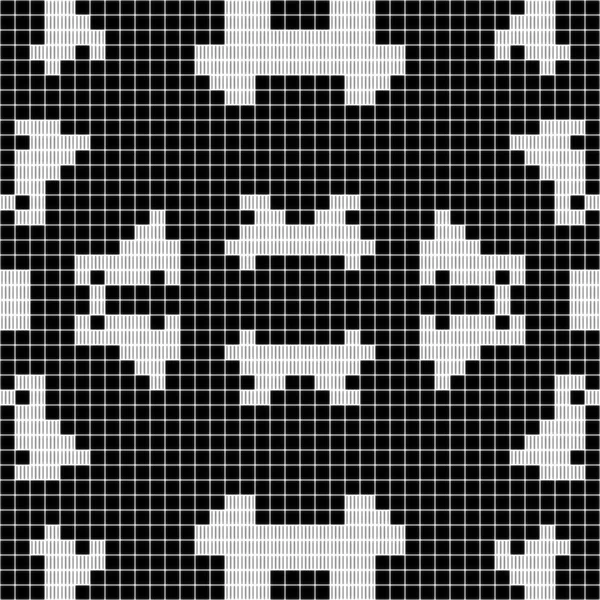 Rideau noir et blanc dentelle carré géométrique fond de texture sans couture avec motif simple — Photo