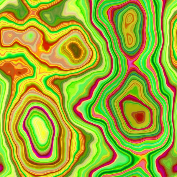 Mármol ágata piedra sin costura patrón textura fondo vibrante verde, amarillo, naranja, rojo y rosa caliente color — Foto de Stock