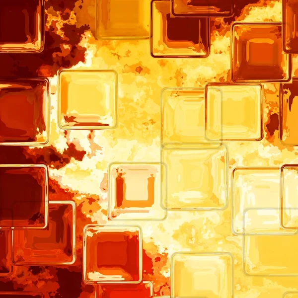 Crystal tile pattern texture background - fiery yellow, red and orange colored — Stock Photo, Image