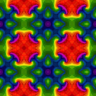 Mozaik kaleydoskop Dikişsiz desen doku arka plan - renkli tam renk tayfı