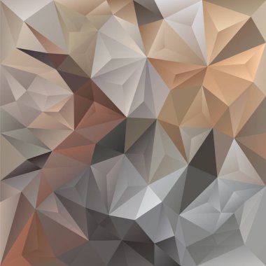 vector abstract irregular polygon background with a triangle pattern in light beige and gray color clipart