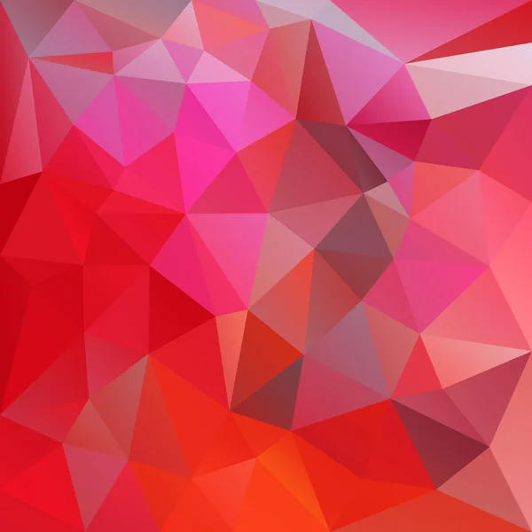 Vector abstracto fondo de polígono irregular con un patrón de triángulo en vibrante color rojo y rosa — Vector de stock