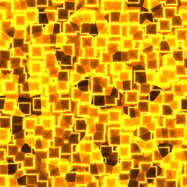 Fondo de textura patrón sin costuras con brillantes cuadrados de oro amarillo — Foto de Stock