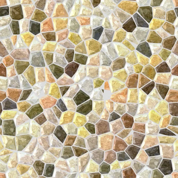 Heller beigefarbener Boden Marmor unregelmäßig Kunststoff Steinmosaik Muster Textur nahtloser Hintergrund mit grauem Fugenmörtel - natürliche Farben — Stockfoto