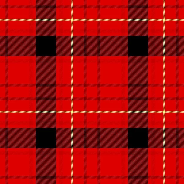 Verificar diamante tartan xadrez tecido sem costura fundo textura padrão - cor vermelha vibrante, preto e amarelo — Fotografia de Stock