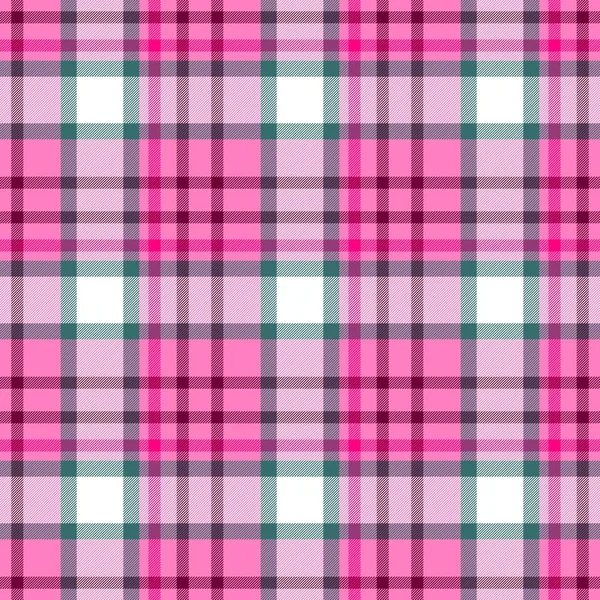 Check diamond tartan plaid fabric seamless pattern texture background - pink color — Stock Photo, Image