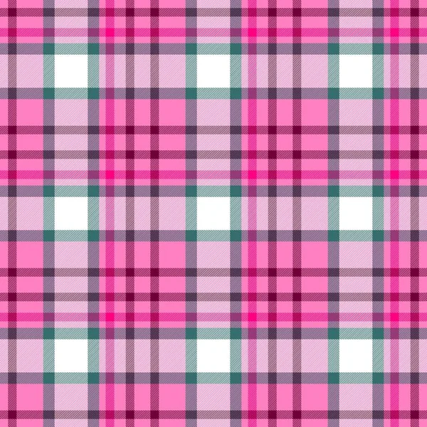 Controleren van diamant tartan geruite stof naadloze patroon textuur - roze achtergrondkleur — Stockfoto