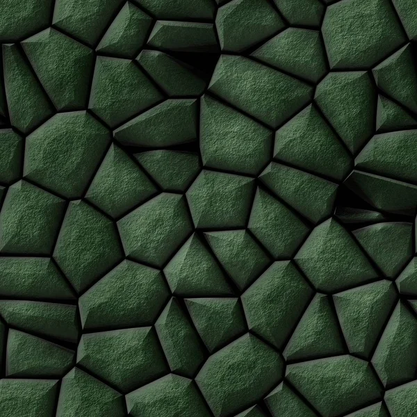 Κροκάλα πέτρες ακανόνιστες μωσαϊκό μοτίβο υφής απρόσκοπτη υπόβαθρο - πεζοδρόμιο σκούρο πράσινο φυσικό χρώμα — Φωτογραφία Αρχείου