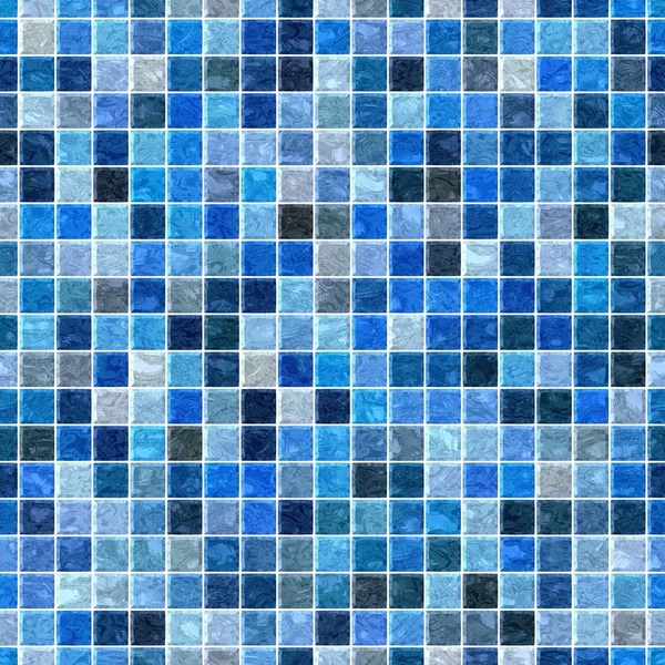 Fondo de mármol de color mar comprobado patrón de mosaico de piedra de plástico textura sin costura de fondo con lechada blanca - colores azules — Foto de Stock