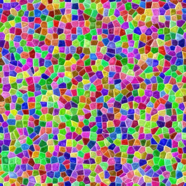 yüzey zemin Mermer Mozaik desen sorunsuz arka plan beyaz harç - canlı tam renk tayfı ile