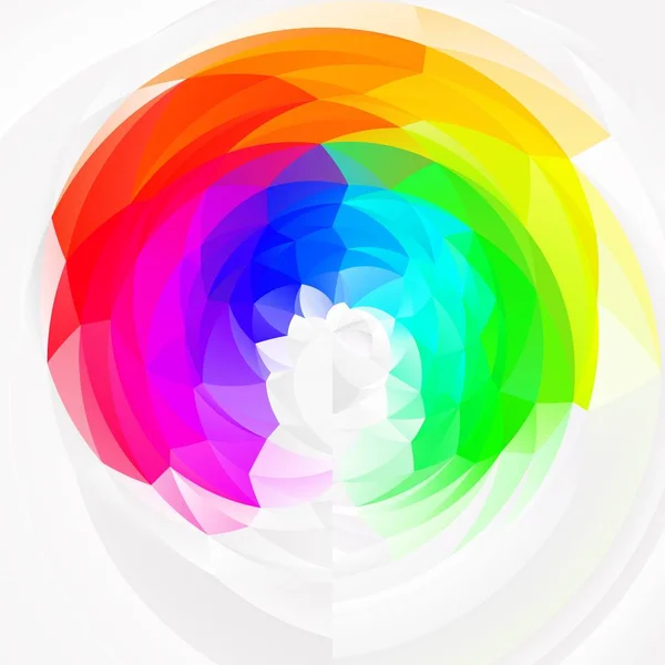 Abstracto arte moderno remolino geométrico espectro completo arco iris de color - fondo blanco — Foto de Stock