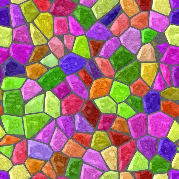 Piso de la superficie patrón de mosaico de mármol fondo sin costura con lechada gris - color de espectro completo — Foto de Stock