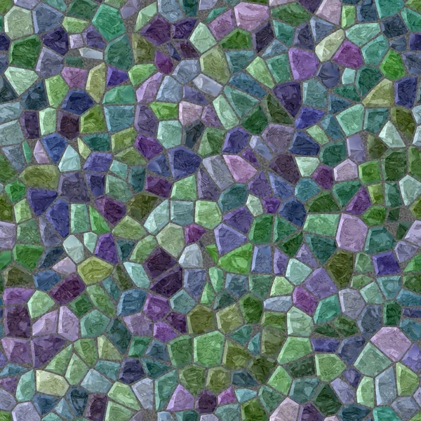 表面の床大理石モザイク パターンのシームレスな背景灰色のグラウト - 青し、紫の色 — ストック写真