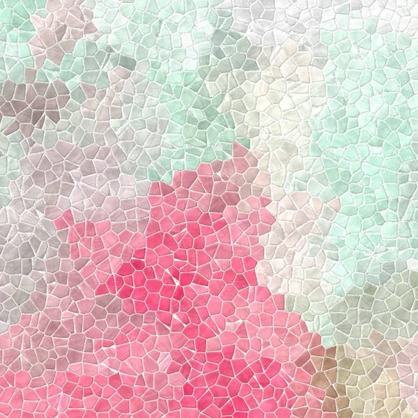 Abstrakte Natur Marmor Kunststoff steinigen Mosaikfliesen Textur Hintergrund mit weißem Fugenmörtel - hellrosa, mintgrün, beige und graue Farben — Stockfoto