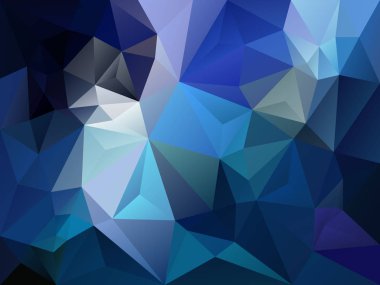 vektör soyut düzensiz poligon arka plan gökyüzü ve safir mavi renk üçgen desenli