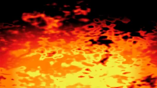 Animated fire background video - black, red, orange and yellow colors — Stock Video