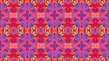soyut animasyon değişen kaleydoskop mozaik arka plan video - retro sıcak pembe, kırmızı, pembe, mor ve mavi renkler