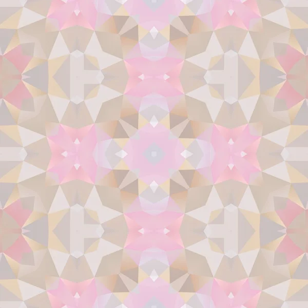 Mosaik kalejdoskop sømløse mønster tekstur baggrund - lys pastel pink, grå og beige farvet - Stock-foto