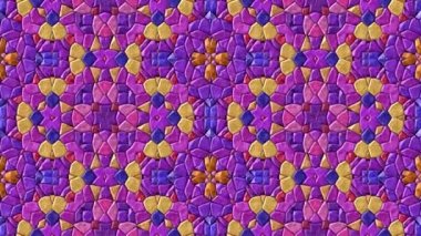 soyut animasyon değişen kaleydoskop mozaik arka plan sorunsuz döngü video