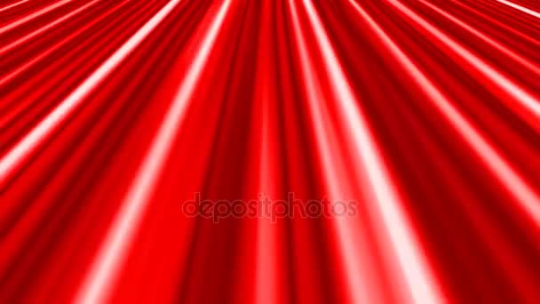 Abstract animated running stripes background seamless loop video - vibrant red colors — Stock Video