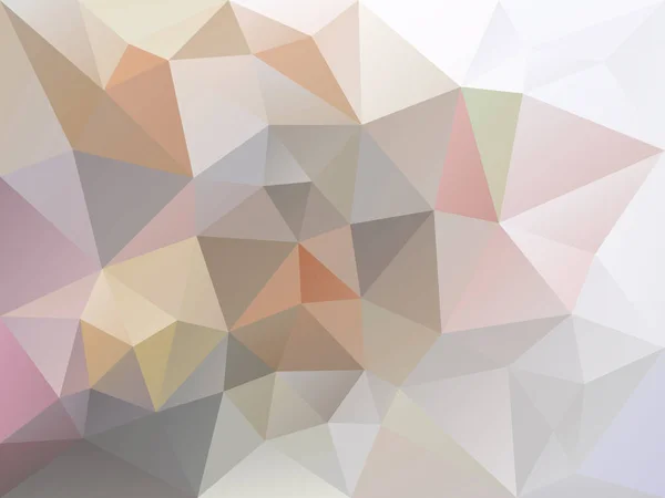 Vecteur abstrait fond polygone irrégulier avec un motif triangle de couleur gris pastel clair, rose et beige — Image vectorielle