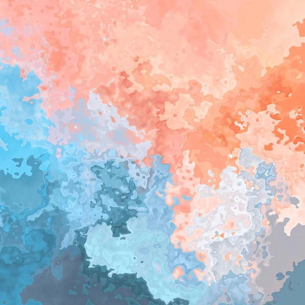 Abstrakt målat sömlösa mönster textur lax rosa och ljusblå bakgrundsfärger - modern målning konst - vattenfärgseffekt — Stockfoto
