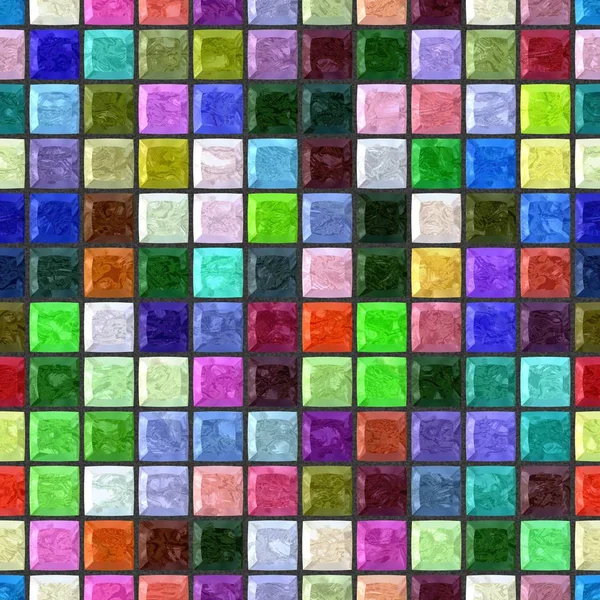 Podlahové mramorové mozaiky vzor bezešvé pozadí s tmavě šedou spárovací hmoty - plné barevné spektrum — Stock fotografie