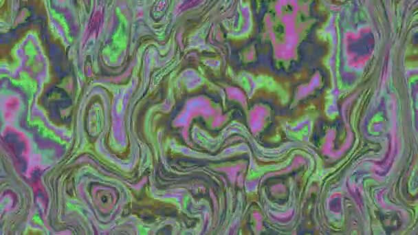 Video de bucle inconsútil de fondo teñido fractal animado - espectro de color completo — Vídeo de stock