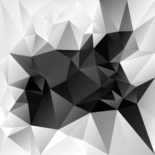 Vektorový pozadí abstraktní Nepravidelný mnohoúhelník s trojúhelníkovým vzorem ve stupních šedé - černé, whihe a šedá barva — Stockový vektor