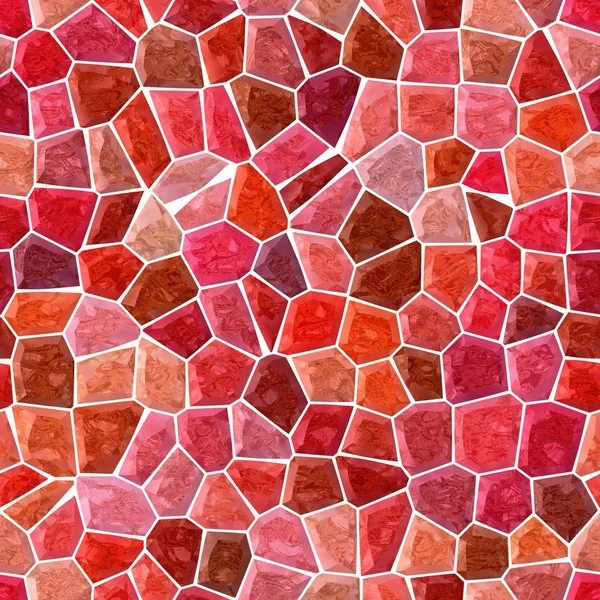 Surface floor marble mosaic pattern seamless background with white grout - red, pink, burgundy and brown color — Stock Photo, Image