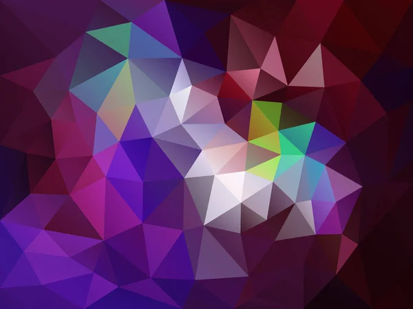 Vektor abstrakter unregelmäßiger Polygonhintergrund mit einem Dreiecksmuster in dunkelroter, lila und weinroter Farbe — Stockvektor