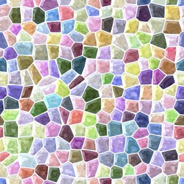 yüzey zemin Mermer Mozaik desen sorunsuz arka plan beyaz harç - hafif serin pastel renk tayfı ile