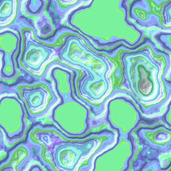 Marmor agat steniga sömlösa mönster textur bakgrund - ljus pastell blå, grön, vit och lila färg - grov yta — Stockfoto